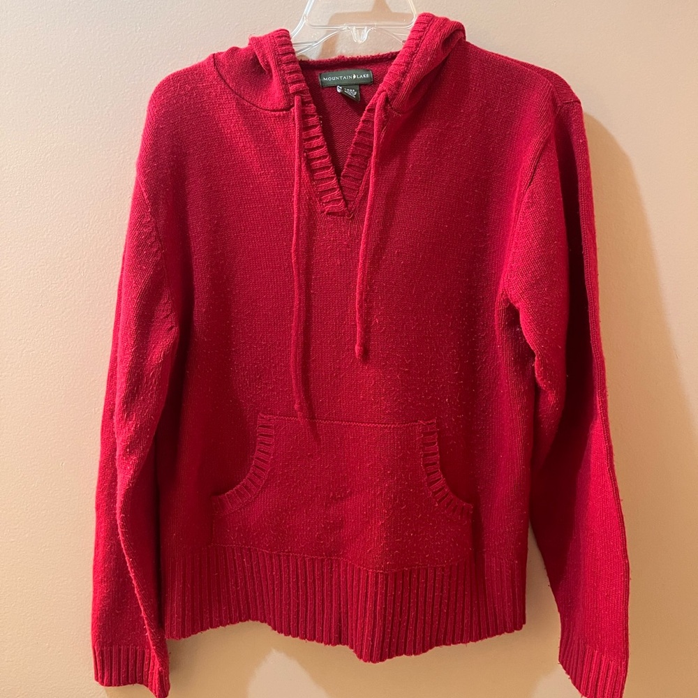 Girls red hooded sweater